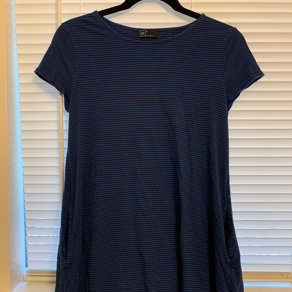 Small Gap Black Navy Striped Minidress